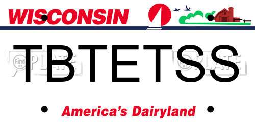 TBTETSS Wisconsin License Plate