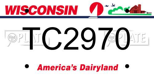 TC2970 Wisconsin License Plate