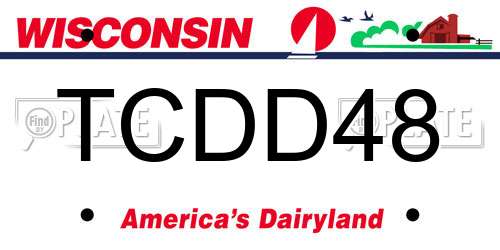 TCDD48 Wisconsin License Plate