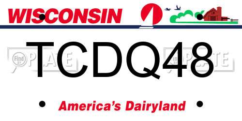 TCDQ48 Wisconsin License Plate