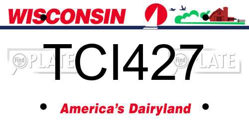 TCI427 Wisconsin License Plate