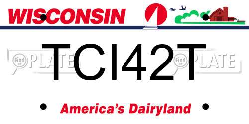 TCI42T Wisconsin License Plate