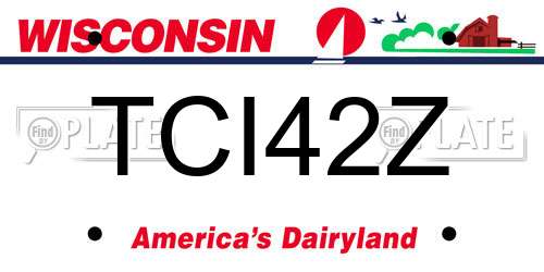 TCI42Z Wisconsin License Plate
