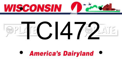 TCI472 Wisconsin License Plate