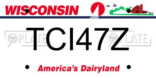 TCI47Z Wisconsin License Plate