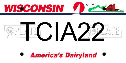 TCIA22 Wisconsin License Plate