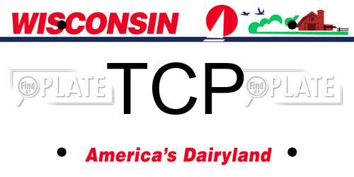 TCP Wisconsin License Plate