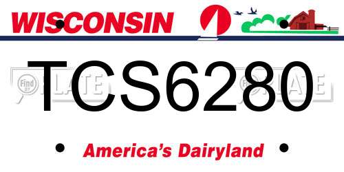 TCS6280 Wisconsin License Plate