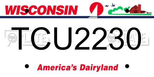 TCU2230 Wisconsin License Plate