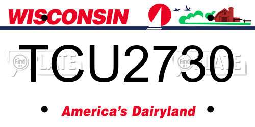 TCU2730 Wisconsin License Plate