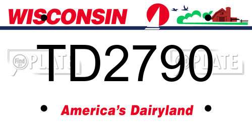 TD2790 Wisconsin License Plate