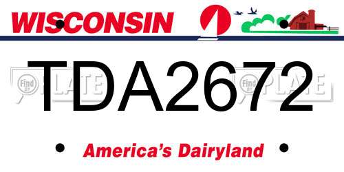 TDA2672 Wisconsin License Plate
