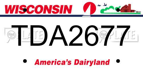 TDA2677 Wisconsin License Plate