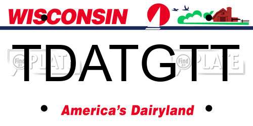TDATGTT Wisconsin License Plate