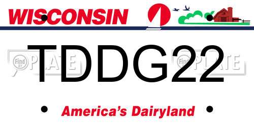 TDDG22 Wisconsin License Plate