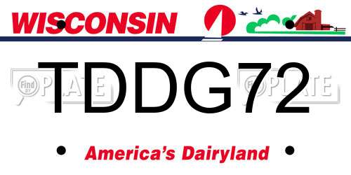 TDDG72 Wisconsin License Plate