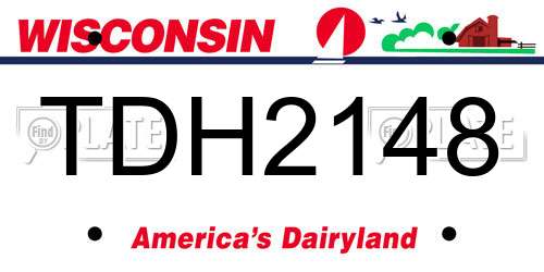 TDH2148 Wisconsin License Plate