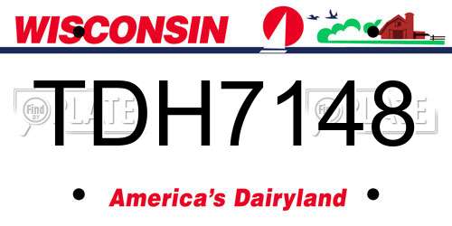 TDH7148 Wisconsin License Plate