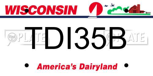 TDI35B Wisconsin License Plate