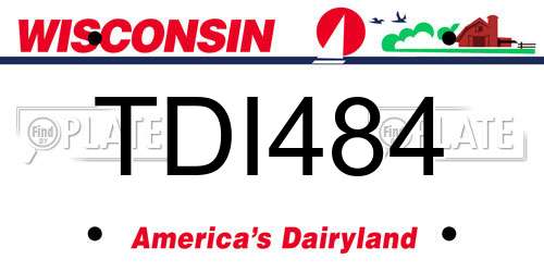 TDI484 Wisconsin License Plate
