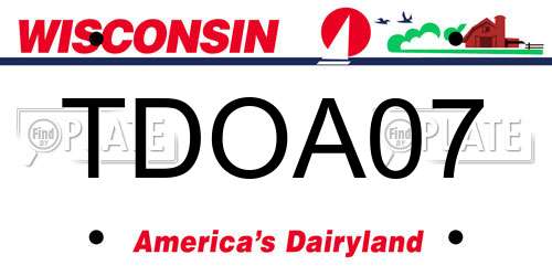 TDOA07 Wisconsin License Plate
