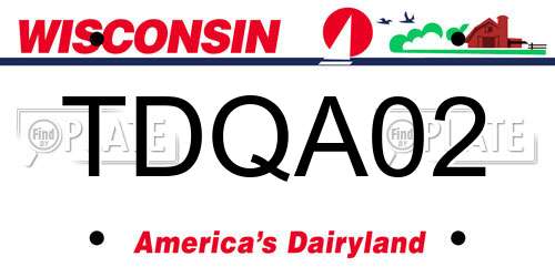 TDQA02 Wisconsin License Plate