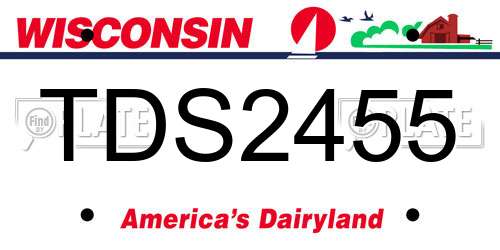 TDS2455 Wisconsin License Plate