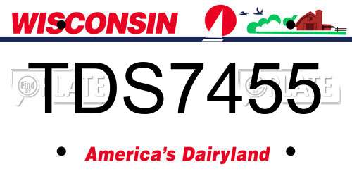 TDS7455 Wisconsin License Plate