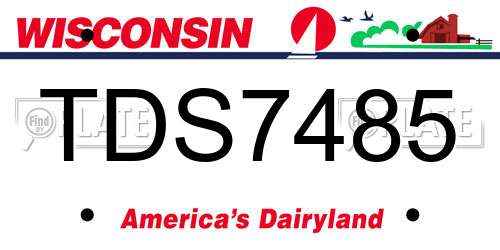 TDS7485 Wisconsin License Plate