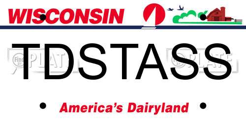 TDSTASS Wisconsin License Plate