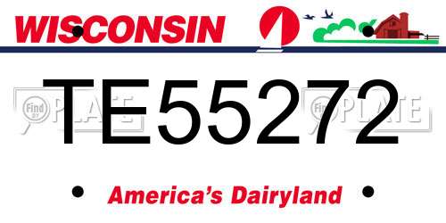 TE55272 Wisconsin License Plate