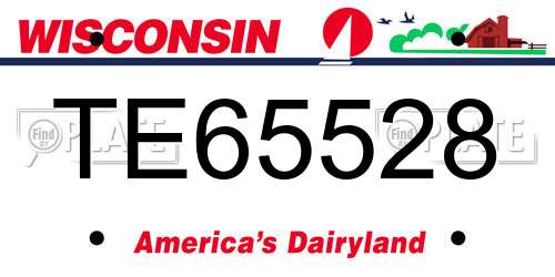 TE65528 Wisconsin License Plate
