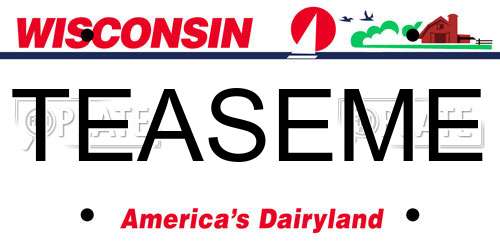 TEASEME Wisconsin License Plate