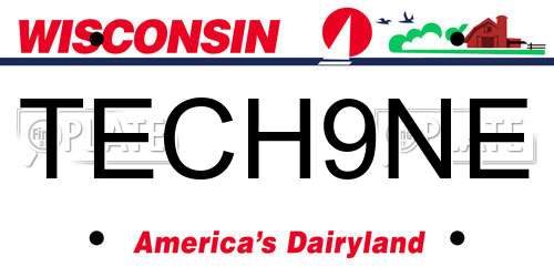 TECH9NE Wisconsin License Plate