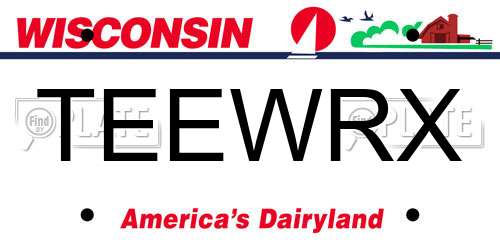 TEEWRX Wisconsin License Plate