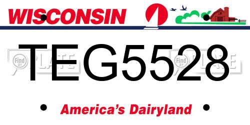 TEG5528 Wisconsin License Plate