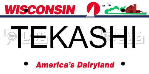 TEKASHI Wisconsin License Plate