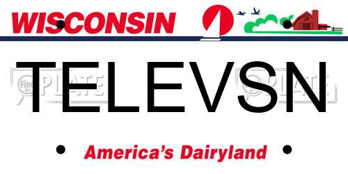 TELEVSN Wisconsin License Plate