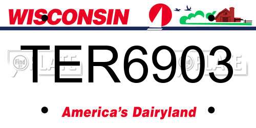 TER6903 Wisconsin License Plate
