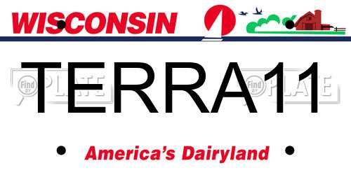 TERRA11 Wisconsin License Plate