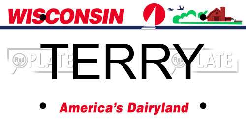 TERRY Wisconsin License Plate