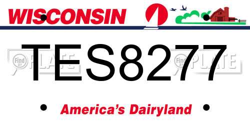 TES8277 Wisconsin License Plate