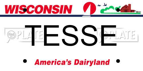 TESSE Wisconsin License Plate