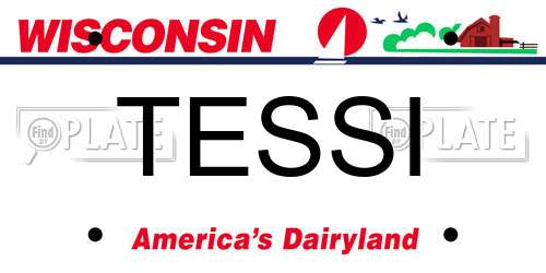 TESSI Wisconsin License Plate