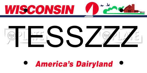 TESSZZZ Wisconsin License Plate