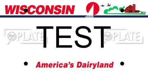 TEST Wisconsin License Plate