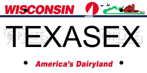 TEXASEX Wisconsin License Plate