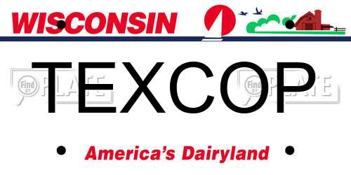 TEXCOP Wisconsin License Plate