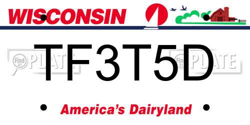 TF3T5D Wisconsin License Plate