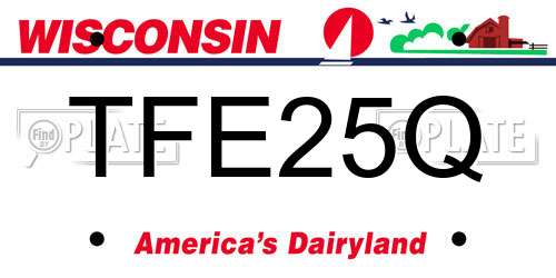 TFE25Q Wisconsin License Plate